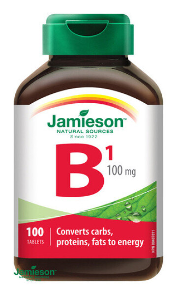JAMIESON Vitamín B1 tiamín 100 mg 100 tbl. tbl 100