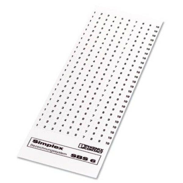 Marker cards SBS 6:UNBEDRUCKT 1007222 Phoenix Contact; 1007222