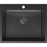 MEXEN - Solix oceľový drez 1-bowl 600 x 500 mm, čierna 6408601000-70