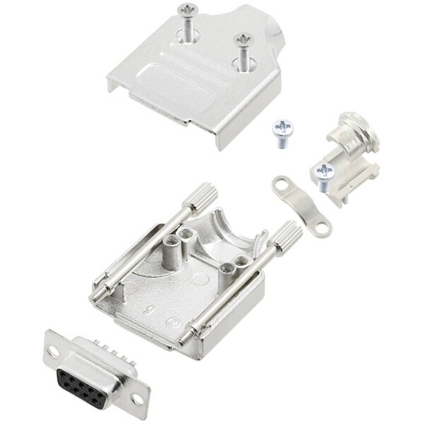 TRU COMPONENTS TCMHDM09DMSK 7709700 sada D-SUB zásuvková lišta 180 ° Pólov: 9 spájkovaný 1 ks; 7709700