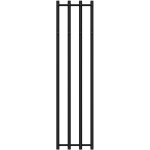 CERANO - Kúpeľňový radiátor Bertini - háčiky na uteráky - bočné pripojenie - 380 W - čierna matná - 1400x351 mm CER-291027