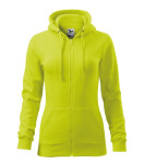 Trendy mikina na zips dámska limetková XL