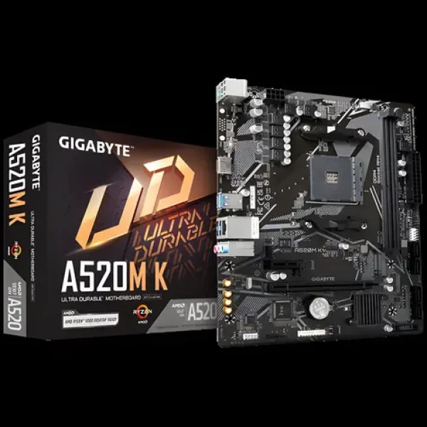 GIGABYTE A520M K / Základná doska / AMD A520 / AM4 / 2x DDR4 / 4X SATA III / mATX (A520M K)
