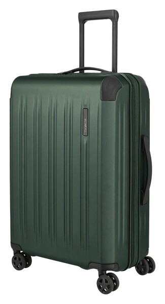 Stredný škrupinový kufor na kolieskach Travelite Dynamiic M exp Green