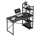 Mark Adler Leader 4.0 čierna / Pracovný stôl / s policami / výška 76 cm / doska 119.5 x 48 cm (MA-LEADER 4.0 BLACK)