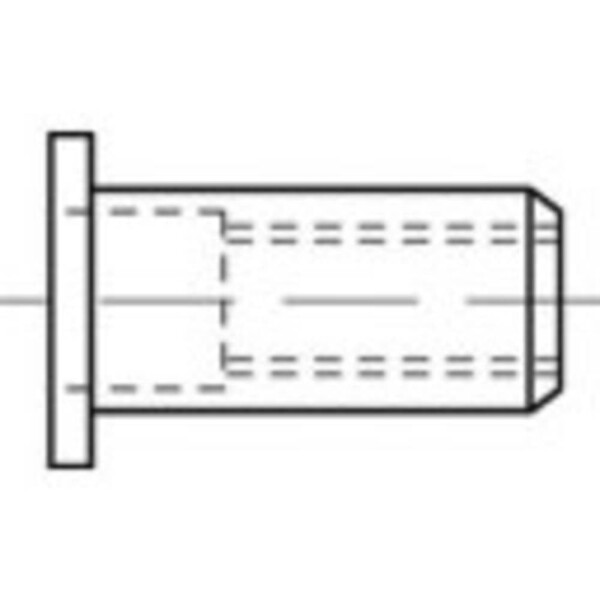 TOOLCRAFT TO-5380458 slepá nitovacie matice M8 nerezová ocel 100 ks; TO-5380458