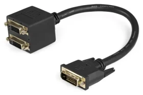 StarTech DVI-D video rozbočovací kábel čierna / Rozbočovací kábel / 1x DVI-D - 2x DVI-D / 0,3 m (DVISPL1DD)
