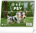 NOTIQUE Stolový kalendár Psy 2027 / Stolný kalendár / slovenský / s menami psov / 16,5 x 13 cm