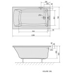 POLYSAN - LILY obdĺžniková vaňa 120x70x39cm, biela 25111