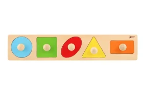 TEDDIES Drevená vkladačka Geometrické tvary