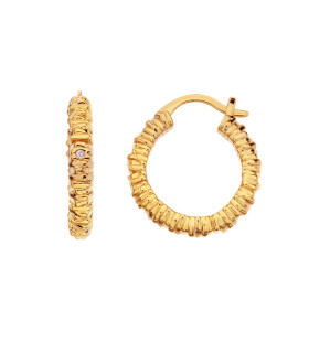 Hot Diamonds Pôvabné pozlátené náušnice kruhy s diamantmi Jac Jossa Hope DE685