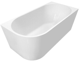 AQUALINE - TIBERA R rohová stojaca vaňa 160x75cm, biela E1027
