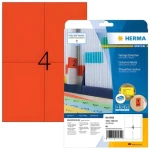 Herma Etikety A4 červené odnímateľné / Etikety / 105x148 mm / 80 ks (4562)