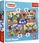 Trefl - Puzzle - Mašinka Tomáš: Úžasný Tomáš 4v1