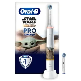 Oral-B Junior Pre Grogu Star Wars biela / Detská zubná kefka / 3 čistiace režimy / senzor tlaku / od 6 rokov (957196)