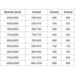 MEXEN - Exo sprchové dvere krídlové 60, transparent, čierna 817-060-000-70-00