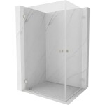 MEXEN/S - Lunar-B Duo sprchovací kút dvere krídlové 90 x 85, transparent, nikel kartáčovaný 832-090L-085P-97-00