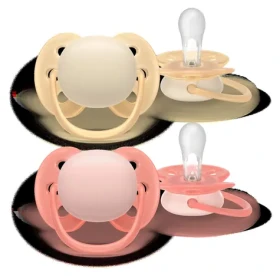 Philips AVENT Cumlík Ultrasoft SCF091/38 ružová, žltá / 0-6 mesiacov / dievča / 2 ks