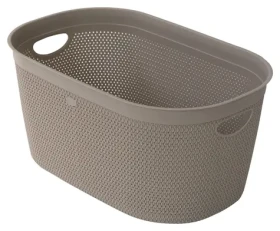 Belli e Forti RATA svetlo hnedá / Kôš na bielizeň / plast / imitácia ratanu / 60 l