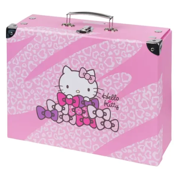 BAAGL Hello Kitty Sweet Leopard / Skladací školský kufrík s kovaním / 32.5 x 10.5 x 26 cm
