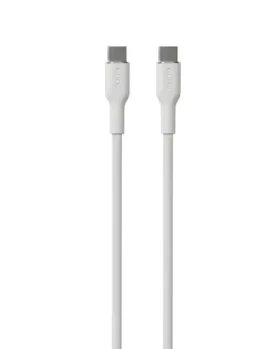 Puro Soft biela / Dátový kábel USB-C - USB-C / 60 W / 1,5 m