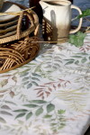 Chic Antique Bavlnený obrus Aix Leaf Pattern Cream 140 × 240 cm