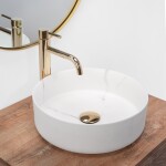 REA - Umývadlo na dosku Sami Marble 36x36 biela REA-U8703