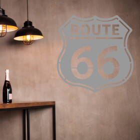 Veselá Stena Samolepka Route 66 Farba: šedá, Veľkosť: 100 x 100 cm