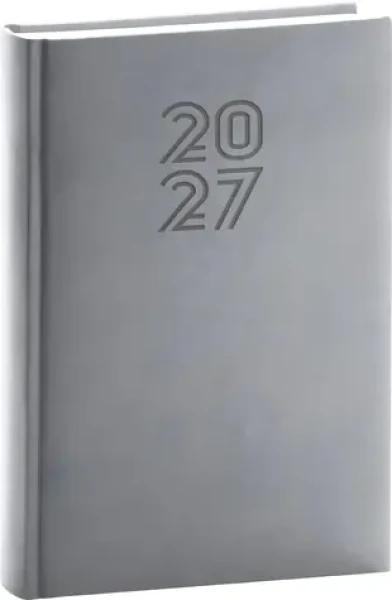 NOTIQUE Denný diár Aprint 2027 sivý / 15 x 21 cm