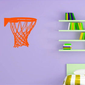 Veselá Stena Samolepka Basketbalový kôš Farba: oranžová, Veľkosť: 80 x 76 cm