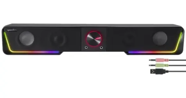 Speed Link GRAVITY RGB čierna / Soundbar / Stereo / RGB podsvietenie / Bluetooth