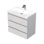 Kúpeľňová skrinka s umývadlom SAT Cube Way 80x71x46 cm biela mat CUBE3D46803ZBVER CUBE3D46803ZBVER