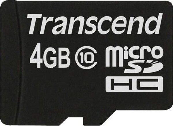 Transcend 133x MicroSDHC 4 GB Class 10 (TS4GUSDC10)