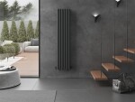 MEXEN - Dallas vykurovací rebrík/radiátor 1600 x 360 mm, 1039 W, antracit W214-1600-360-00-66