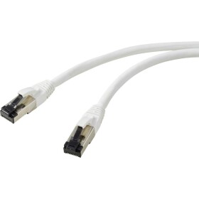Renkforce RF-7106494 RJ45 sieťový sieťové káble, prepojovacie káble CAT 8.1 S/FTP 3.00 m biela 1 ks; RF-7106494