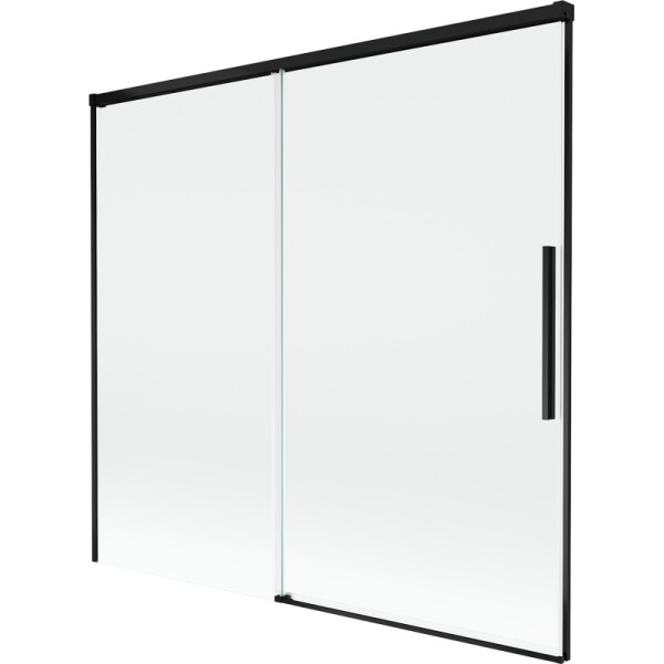 MEXEN/S - Rox vaňová zástena 2-krídlová posuvná 170 x 150, transparent, čierna 8C9-170-001-70-00