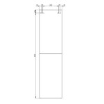 Mereo Aira, kúpeľňová skrinka 170 cm vysoká, pravé otváranie, dub Halifax CN744PN