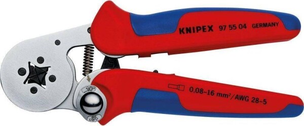 KNIPEX Samonastaviteľné lisovacie kliešte pre koncové objímky 180mm 97 55 04