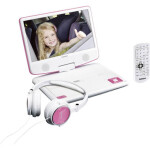 LENCO DVP-910 ružová / Prenosný DVD prehrávač / 9 / 800 x 480 / USB / 3.5mm (DVP910PINK)