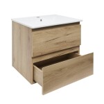 Kúpeľňová skrinka 2 zásuvková s umývadlom SAT B-Way 59x50x45 cm dub mat BWAY260OAKU4BI BWAY260OAKU4BI