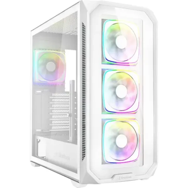 Sharkoon AK5G RGB biela / ATX / 2x USB 3.2 / 1x USB-C / 4X 120mm / bez zdroja / priehľadná bočnica (4044951041848)