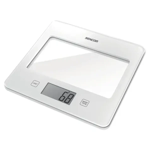 Sencor SKS 5030WH biela / digitálna kuchynská váha / max. 5 kg / funkcia TARE / dotyk. tlačidlá (8590669315017)
