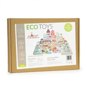 ECOTOYS Drevené kocky Mesto