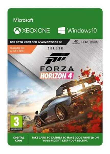 XONE Forza Horizon 4: Deluxe Edition / Elektronická licencia / Závodné / Angličtina / od 3 rokov / Hra pre Xbox One (G7Q-00073)