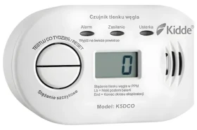 Kidde K5DCO / Detektor CO / LCD displej / 2x AA batérie / alarm 85 dB / senzor 10 rokov (K5DCO)