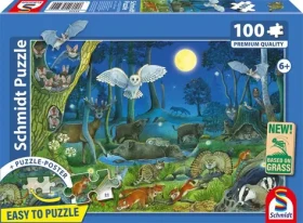 Schmidt Puzzle Lesné zvieratká v noci