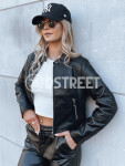 Dámská kožená bunda CHIC STYLE černá Dstreet TY3897 S