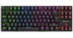 Sharkoon PureWriter TKL RGB / nízkoprofilová herná klávesnica / mechanická / drôtová / RGB / Kailh Blue spínač / DE (4044951021512)