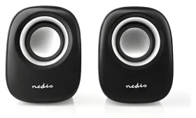 Nedis PC reproduktor 2.0 / Reproduktor / 12 W / USB napájanie / 3.5 mm jack (CSPR10020BK)