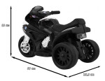 Mamido Detská elektrická motorka BMW S1000RR trojkolka čierna
